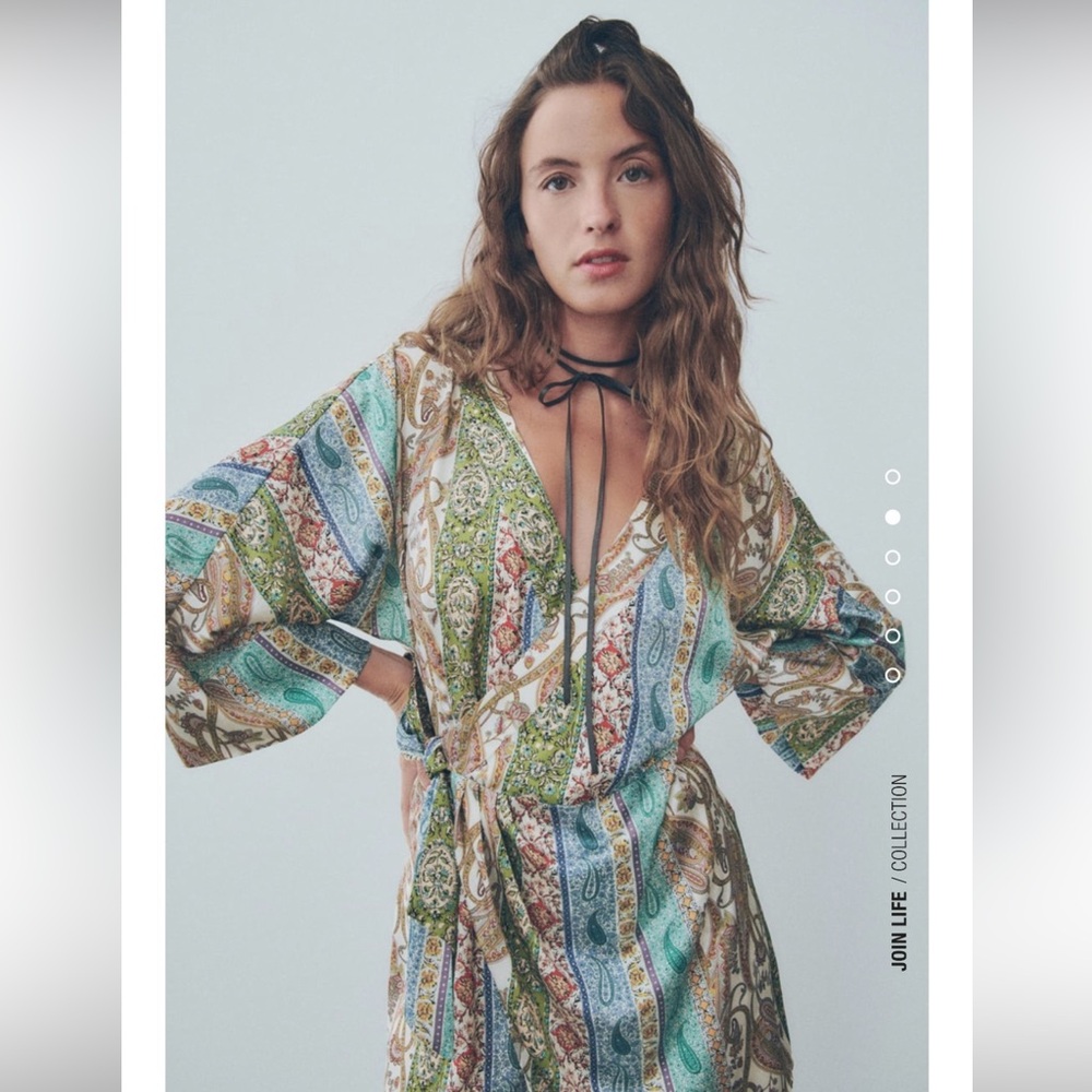 Zara print wrap romper